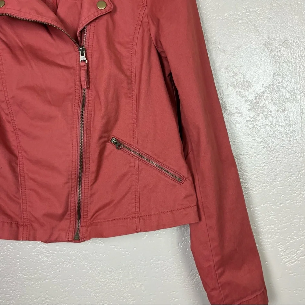 Ann Taylor Loft Moto Jacket - Rust‎ long sleeve full zip size M
